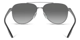 Shop Prada Linea Rossa Pilot Sunglasses in Gunmetal online.