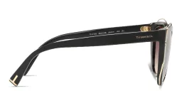 Shop TIFFANY Logo Lettering Cat-Eye Sunglasses in Black online.