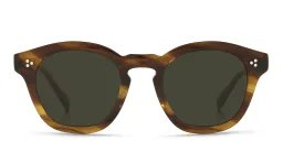 Shop OLIVER PEOPLES Unisex Round Sunglasses in Bark online.