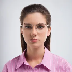 Shop Ray-Ban Round Gaze Unisex Eyeglasses in Silver online.