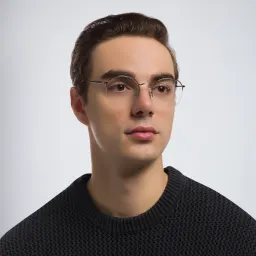 Shop Ray-Ban Round Gaze Unisex Eyeglasses in Silver online.