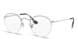 Shop Ray-Ban Round Gaze Unisex Eyeglasses in Silver online.