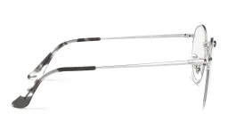 Shop Ray-Ban Round Gaze Unisex Eyeglasses in Silver online.