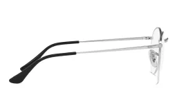Shop Ray-Ban Round Gaze Unisex Half Rim Eyeglasses in Silver online.