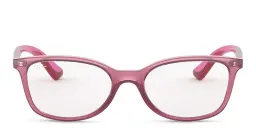 تسوق نظارات طبية فيراري بإطار مستطيل للأطفال راي بان جونيور بلون Transparent Red أونلاين.