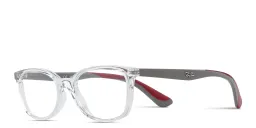 Shop Ray-Ban Junior Optics Kids Square Eyeglasses in Transparent online.