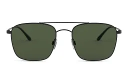 Shop GIORGIO ARMANI Square Sunglasses in Black online.