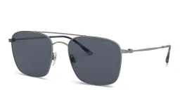 Shop GIORGIO ARMANI Square Sunglasses in Gunmetal online.