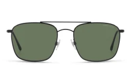 Shop GIORGIO ARMANI Square Sunglasses in Black online.