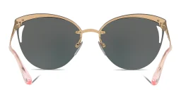 Shop BVLGARI Cat Eye Sunglasses in Pink Gold online.
