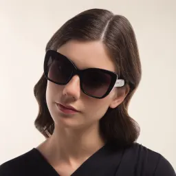 Shop Dolce & Gabbana Butterfly Sunglasses in Black online.