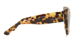 Shop Dolce & Gabbana Cat Eye Sunglasses in Yellow Havana online.