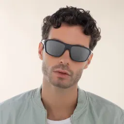 Shop Oakley Split Shot Rectangle Sunglasses in Matte Carbon online.