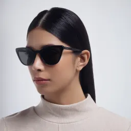 Shop PRADA Cat Eye Sunglasses in Shiny Black online.