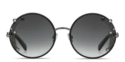 Shop JIMMY CHOO Gema/S Round Sunglasses in Black online.