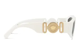 Shop VERSACE Medusa Biggie Sunglasses in White online.