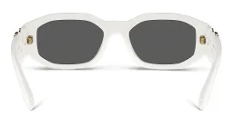 Shop VERSACE Medusa Biggie Sunglasses in White online.