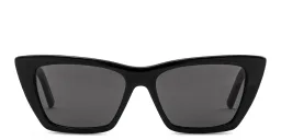 Shop SAINT LAURENT Cat-Eye Sunglasses in Black online.
