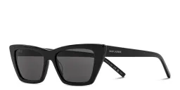 Shop SAINT LAURENT Cat-Eye Sunglasses in Black online.