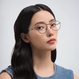 Shop MYKITA Justus Unisex Round Eyeglasses in Brown online.