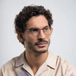 Shop MYKITA Justus Unisex Round Eyeglasses in Brown online.