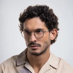 Shop MYKITA Justus Unisex Round Eyeglasses in Brown online.