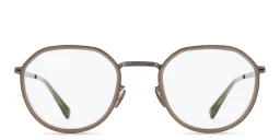 Shop MYKITA Justus Unisex Round Eyeglasses in Brown online.