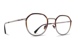 Shop MYKITA Justus Unisex Round Eyeglasses in Brown online.