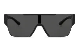 Shop BURBERRY Rimless Rectangle Sunglasses in Black online.