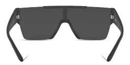 Shop BURBERRY Rimless Rectangle Sunglasses in Black online.