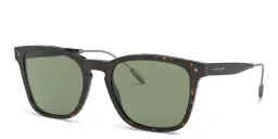 Shop GIORGIO ARMANI Square Sunglasses in Havana online.