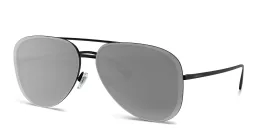 Shop GIORGIO ARMANI Unisex Aviator Sunglasses in Black online.
