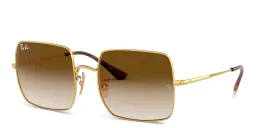 Shop Ray-Ban Square Sunglasses in Gold online.