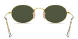 Shop Ray-Ban Oval Metal Unisex Sunglasses in Arista Gold online.