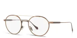 Shop GIORGIO ARMANI Round Eyeglasses in Gold online.