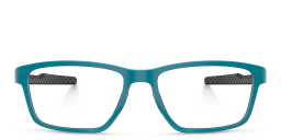 Shop Oakley Metalink Wide Rectangle Eyeglasses in Balsam online.