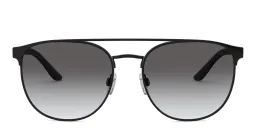 Shop GIORGIO ARMANI Square Sunglasses in Matte Black online.