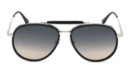 Shop TOM FORD Aviator Sunglasses in Shiny Black online.