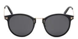 Shop TOM FORD Round Sunglasses in Black online.