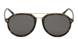 Shop TOM FORD Aviator Sunglasses in Dark Havana online.