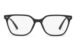 Shop BVLGARI Rectangle Eyeglasses in Black online.