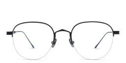 Shop Cartier Signature 'C'de Cartier Half-Rim Eyeglasses in Black online.