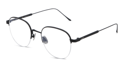 Shop Cartier Signature 'C'de Half-Rim Eyeglasses in Black online.