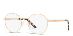 Shop PRADA Round Eyeglasses in Pink online.