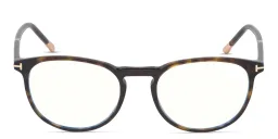 Shop TOM FORD Round Eyeglasses in Dark Havana online.