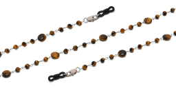Shop Uoptic Tiger's Eye & Stainless Steel Glasses Chain online.