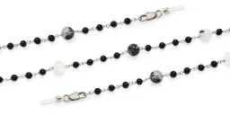 Shop Uoptic Onyx & Stainless Steel Glasses Chain online.