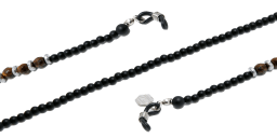 Shop The RICCI DISTRICT Onyx & Tiger's Eye Glasses Chain online.