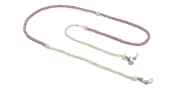 Shop The RICCI DISTRICT Natural Pearls & Crystals Glasses Chain in Purple online.