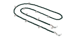 Shop The RICCI DISTRICT Crystals & Rose Quartz Glasses Chain in Green online.